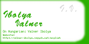 ibolya valner business card